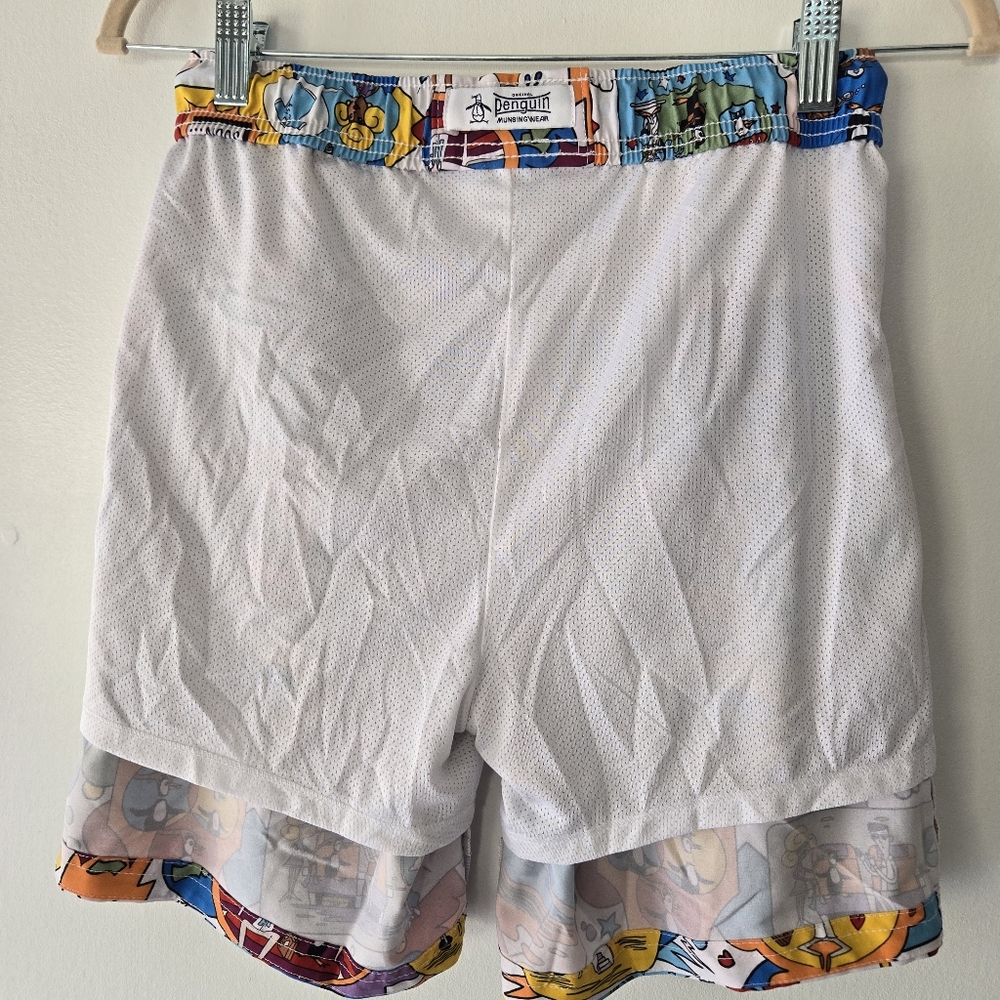 Original Penguin Jethro Haynes Print Stretch Mesh Lined Swim Shorts Size Small - Picture 14 of 15